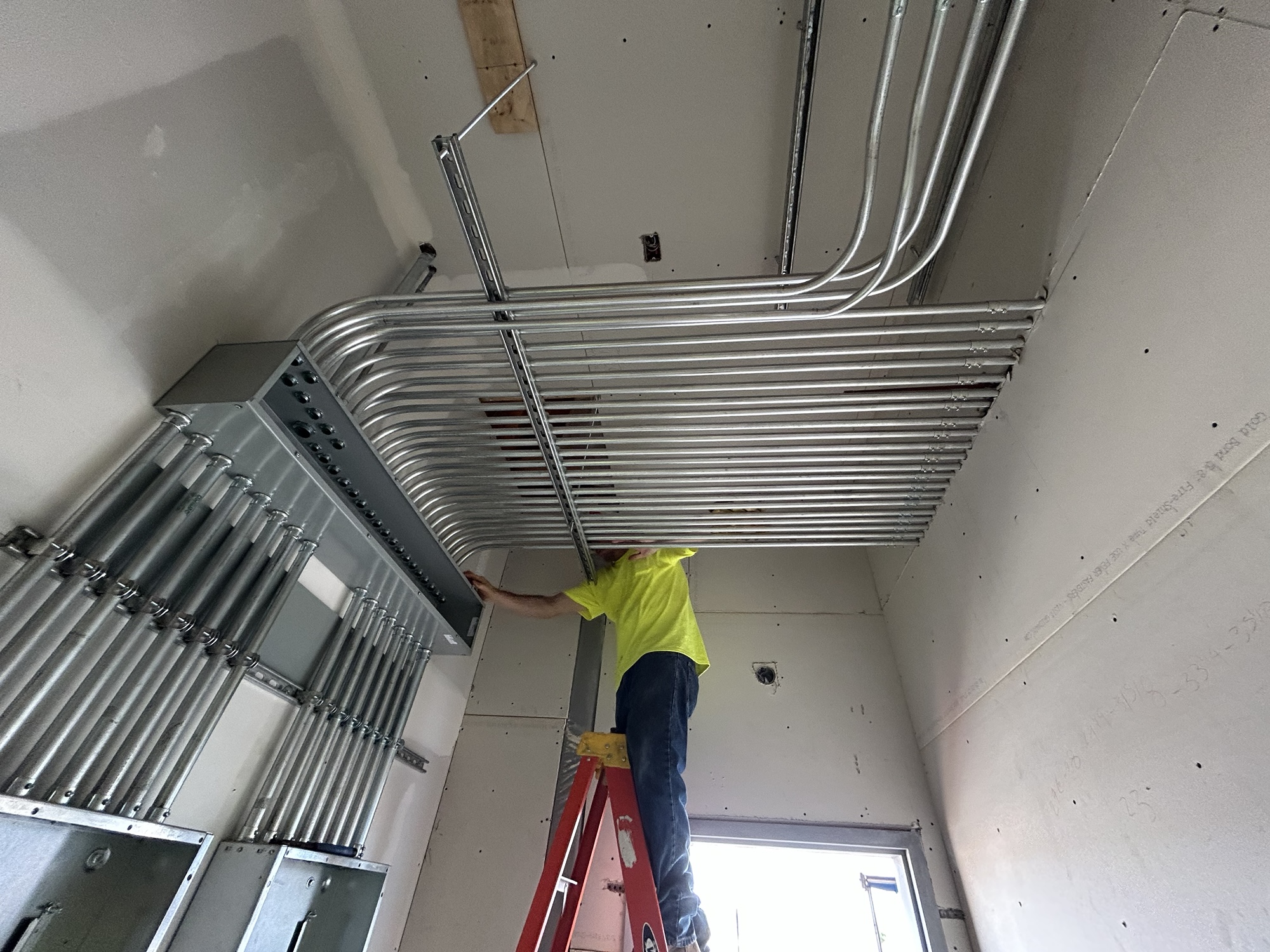 Crew with Electrical Panels